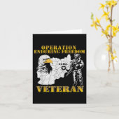 Carte Opération Enduring Freedom Oef Vétéran de Combat V (Fleur jaune)