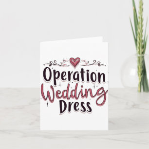 Carte Opération Mariage Robe drôle Mariée Bachelorette P
