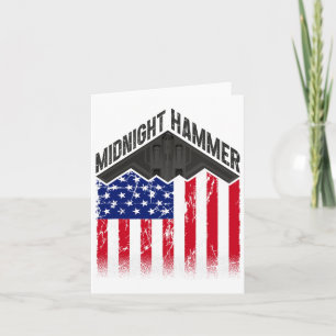 Carte Opération Midnight Hammer - Drapeau Usa Midnight H