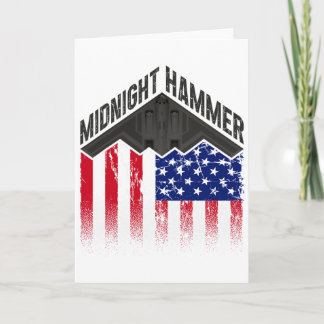Carte Opération Midnight Hammer - Drapeau Usa Midnight H
