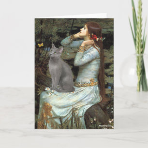 Carte Ophelia - chat bleu russe