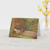 Carte Ophélie de Millais, Art Victorien Vintage (Fleur jaune)