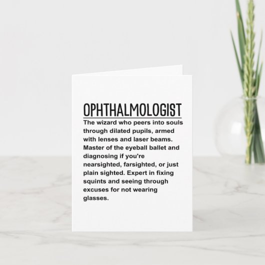 Carte Ophthalmologue (Devant)