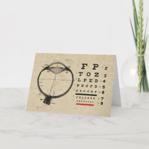 Carte Ophthalmologue vintage