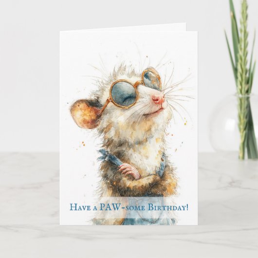 Carte Opossum Birthday Card (Devant)