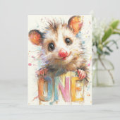 Carte Opossum Birthday Card (Debout devant)