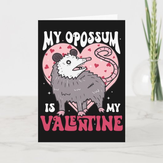 Carte Opossum est mon amour de la Saint-Valentin Opossum (Devant)