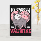 Carte Opossum est mon amour de la Saint-Valentin Opossum (Fleur jaune)