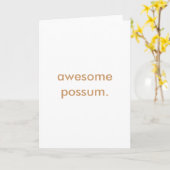 Carte opossum impressionnant (Fleur jaune)