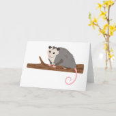 Carte Opossum sur la branche (Fleur jaune)