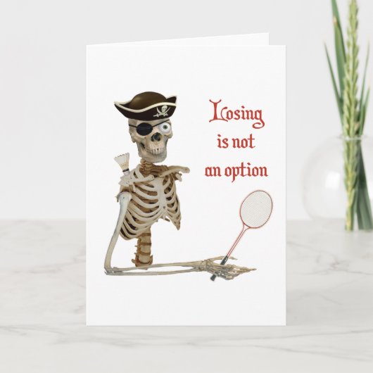 Carte Option Badminton Pirate (Devant)