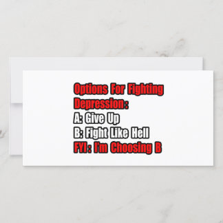 Carte Options de lutte contre la dépression
