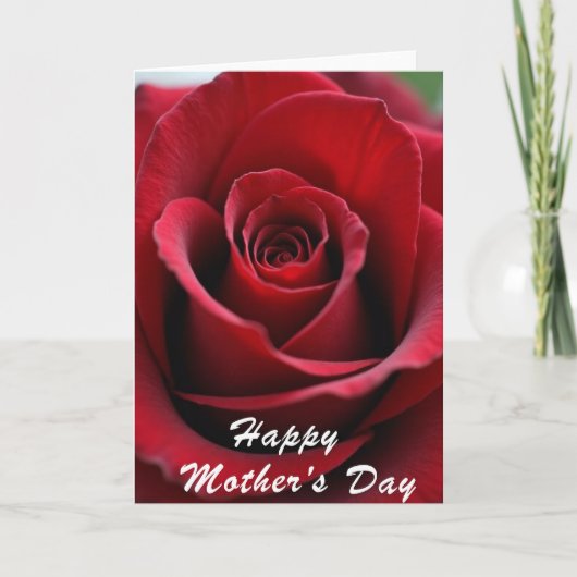 Carte Opulent Red Mothers Day Card (Devant)