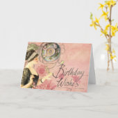 Carte Opus Posh Jolie Dame Anniversaire (Fleur jaune)