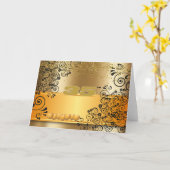 Carte Or 35 d'anniversaire (Fleur jaune)