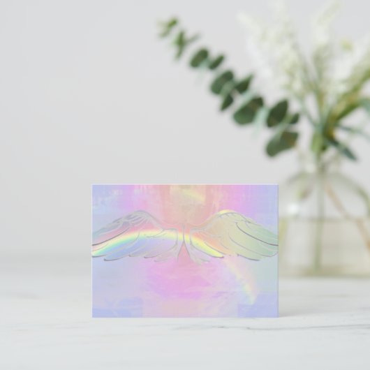 Carte Or Angel Rainbow Light Sparkle (Debout devant)