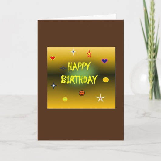 carte or anniversaire (Devant)