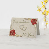 Carte or anniversary1 (Fleur jaune)