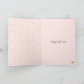 Carte Or Blush rose Petit Coeur Amour (Intérieur)