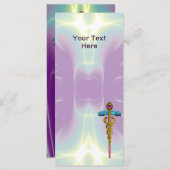 Carte OR CADUCUS MÉDICALE SYMBOLE violet vert (Devant / Derrière)