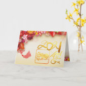 Carte Or chinois floral Papier coupé Ox 2021 salutation (Fleur jaune)