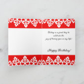 Carte or d'anniversaire heureux roi blanc couronne (Intérieur)