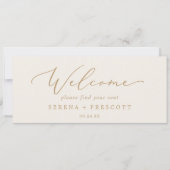 Carte Or délicat | En-tête du graphique de pose de crème (Devant)