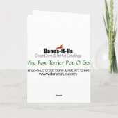 Carte Or du pot O de Fox Terrier de fil (Dos)