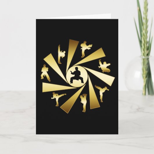 CARTE OR ET ARTS MARTIAUX NOIRS (Devant)