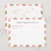 Carte Or et Rose Voyageur du Monde Par avion REÇETTE (Devant / Derrière)