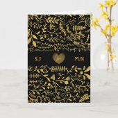 Carte Or floral, Saint-Valentin (Fleur jaune)