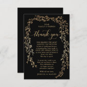 Carte Or glamour en lieu et place des faveurs (Devant / Derrière)