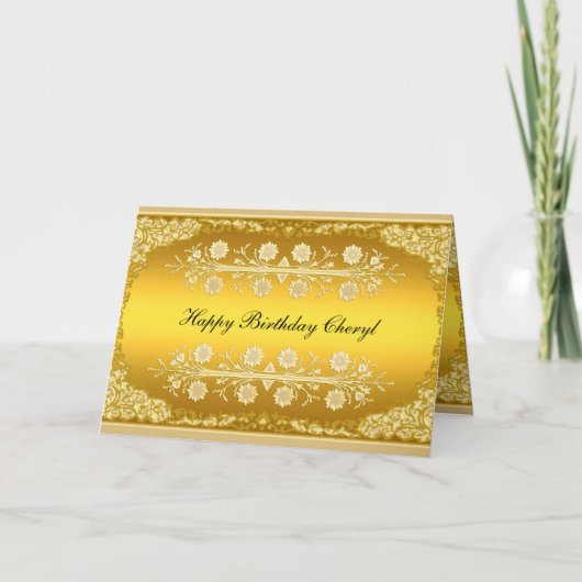 Carte Or "Joyeux Anniversaire" (Devant)