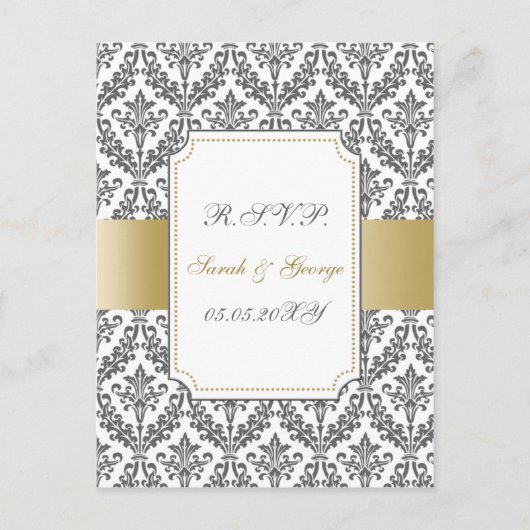 carte or mod mariage rsvp (Devant)