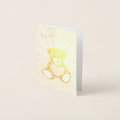 Carte or Modèle photo Merci baby shower (Devant)