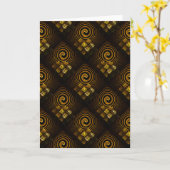 Carte Or Moderne Boho Élégant Motif d'Art Abstrait #502 (Fleur jaune)