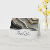 Carte Or moderne et gris Agate Géode Géode Merci de pier (Fleur jaune)