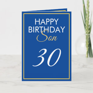 Carte Or moderne et son bleu 30e anniversaire