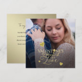Carte Or Moderne Or Saint-Valentin Photo (Devant / Derrière)