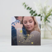 Carte Or Moderne Or Saint-Valentin Photo (Debout devant)