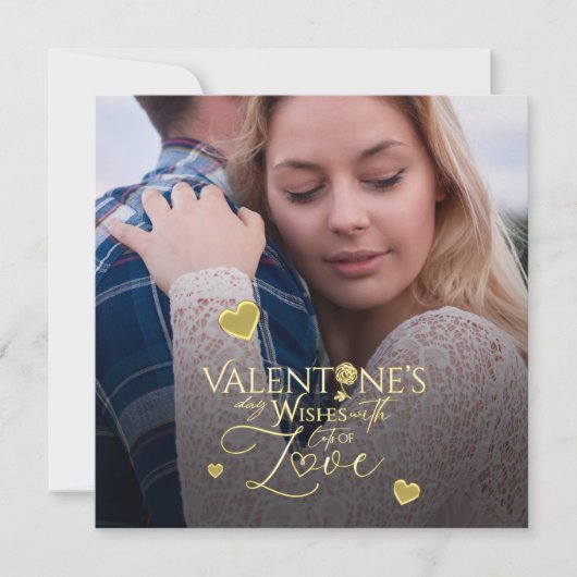 Carte Or Moderne Or Saint-Valentin Photo (Devant)