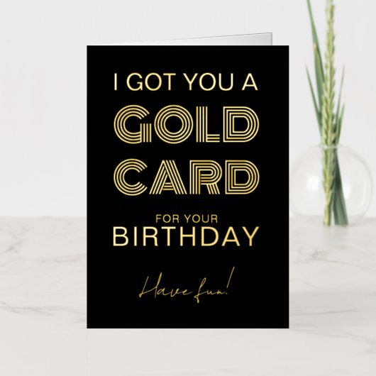 Carte Or pour Anniversaire Funny Foil Grey Card (Recto)