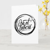Carte Ora et labora (Fleur jaune)