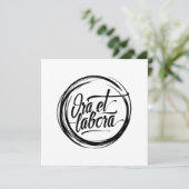 Carte Ora et labora (Debout devant)