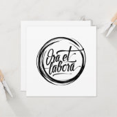 Carte Ora et labora (Devant/Arrière en situation)
