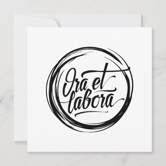 Carte Ora et labora (Devant)
