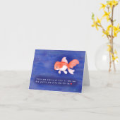 Carte Oranda Goldfish Valentines Day / Anniversaire Amou (Fleur jaune)
