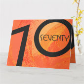 Carte Orange 70 Anniversaire de la Décennie (Fleur jaune)