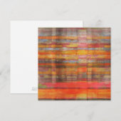 Carte Orange Abstrait Art Invitation (Devant / Derrière)