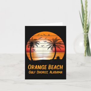Carte Orange Beach Gulf Shores Alabama Vintage Sunset Re